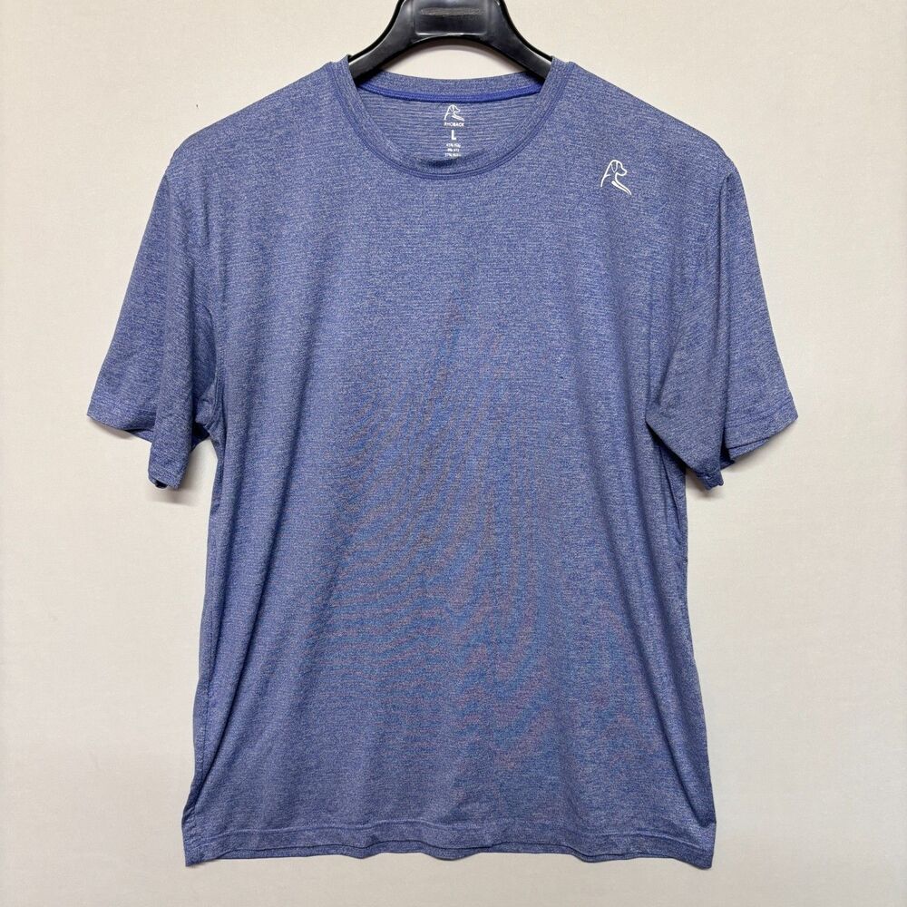 Rhoback Men Short Sleeve T-Shirt Tee Top Size Large Blue D140 -13